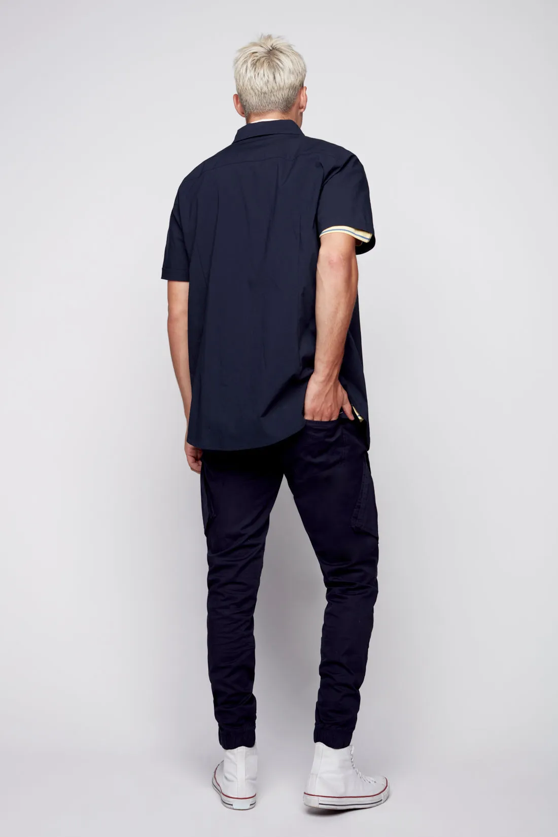COHEN - 5 Pocket Stretch Poplin Cargo Jogger - Dark Navy