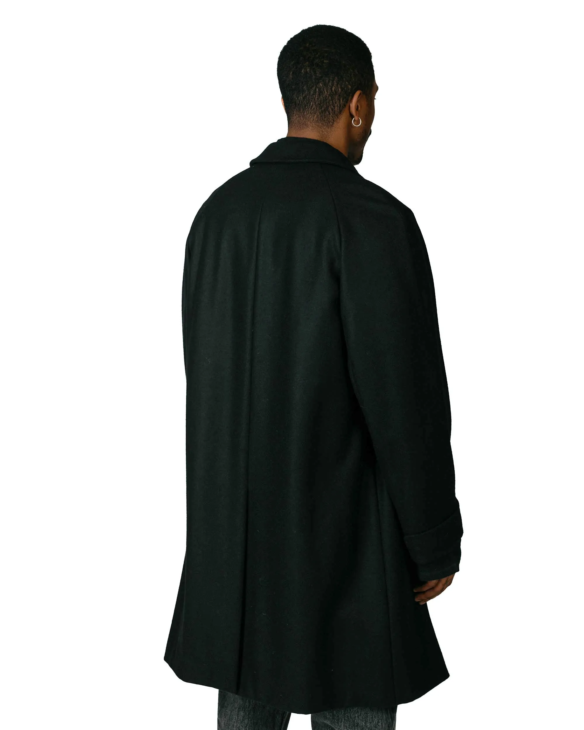 Cohérence Corb Melton Jersey Over Coat Black