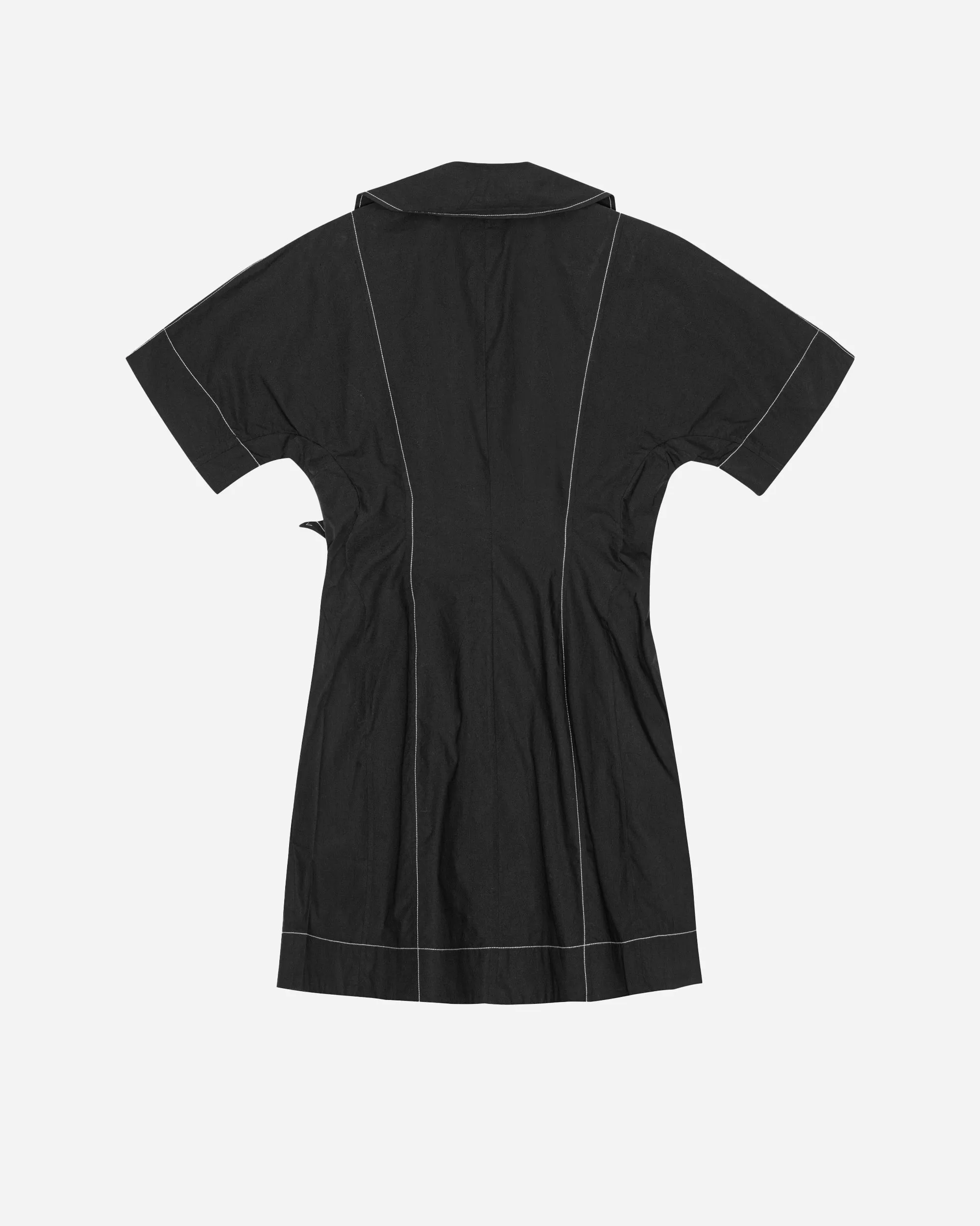 Cotton Poplin Wrap Mini Dress