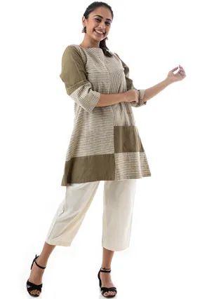 Creative Bee 'VOYAGE' Natural Dyed Handwoven Pure Cotton Travel Tunic