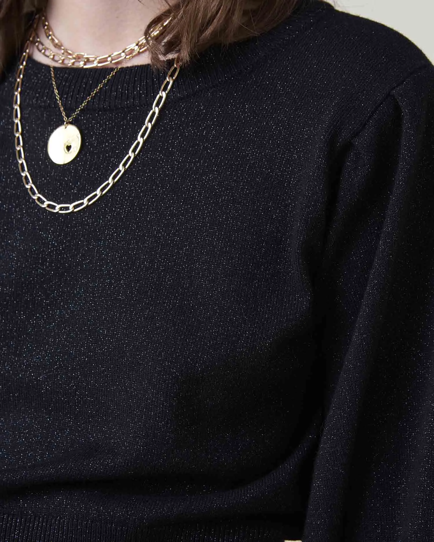 Crop sweater wide sleeves