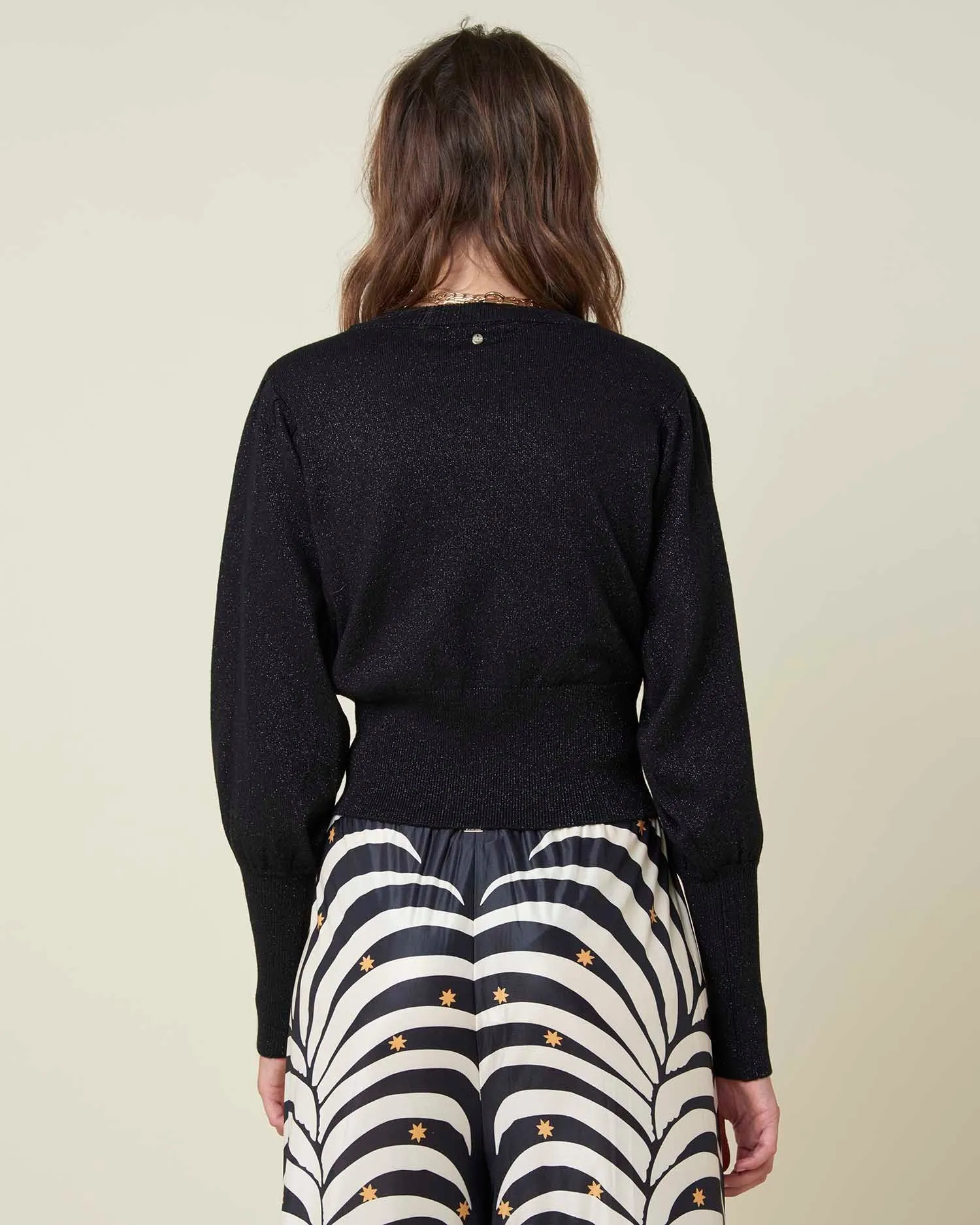 Crop sweater wide sleeves