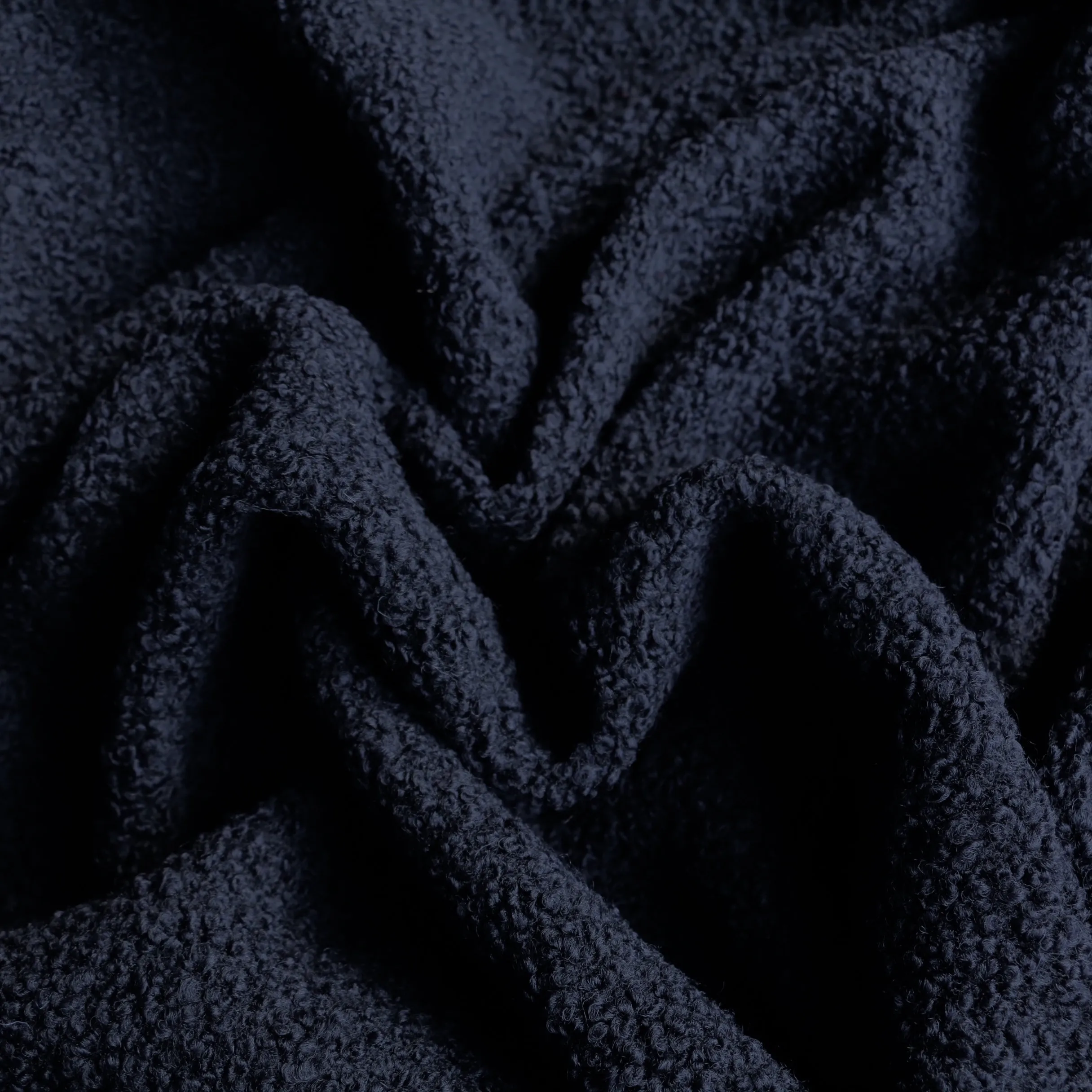 Curly Navy Boucle