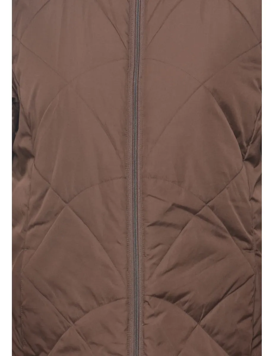 Dark Brown Puffer Jacket - L