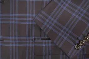 Dean Rainwater Navy & Blue Plaid Super 140's Wool Sport Coat