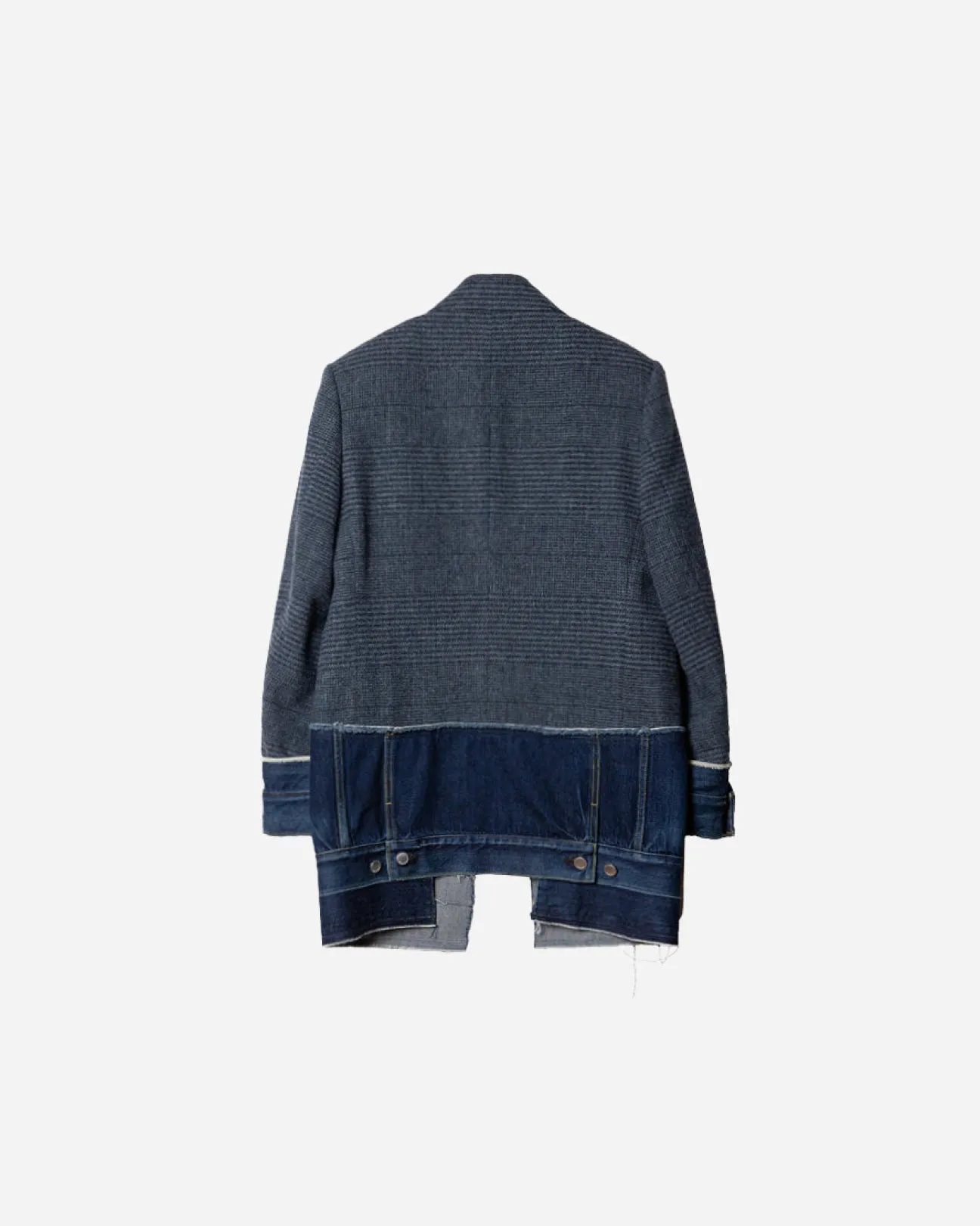DENIM DOCKING TAILORED JACKET .10【GLEN CHECK/INDIGO】