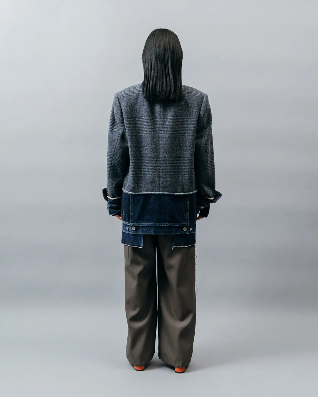 DENIM DOCKING TAILORED JACKET .10【GLEN CHECK/INDIGO】