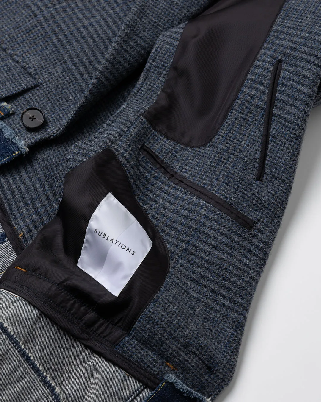 DENIM DOCKING TAILORED VEST .10【GLEN CHECK/INDIGO】