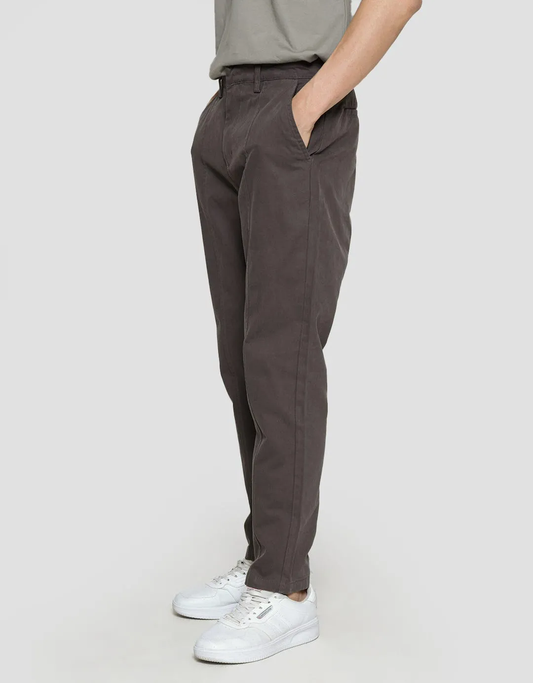 Details Long Pants Fashion Dobby With Pleats