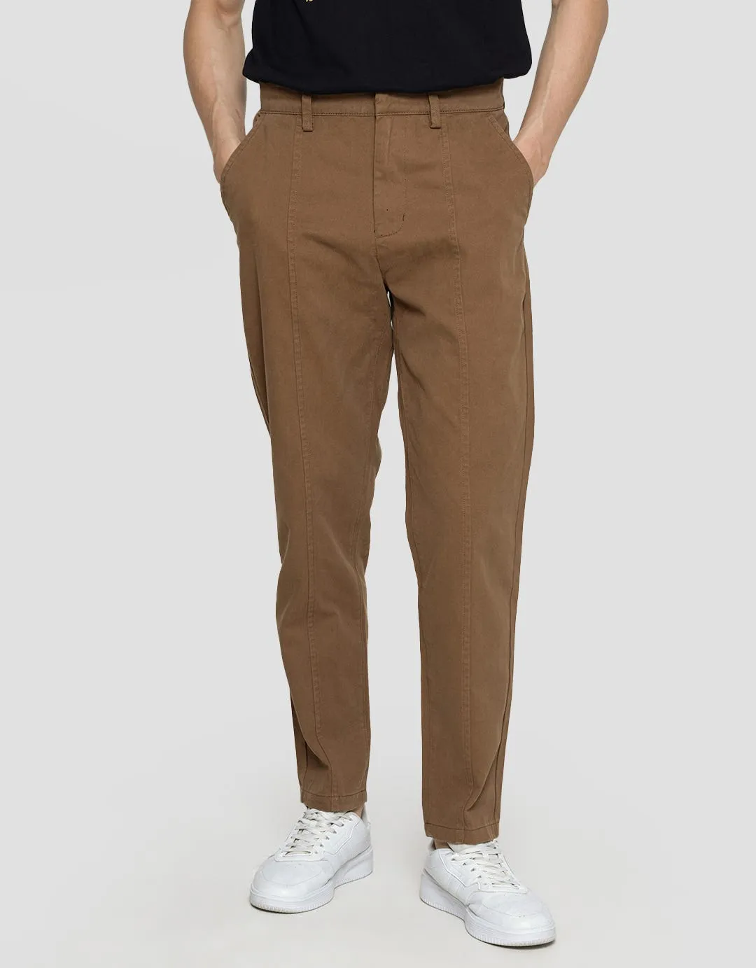 Details Long Pants Fashion Dobby With Pleats