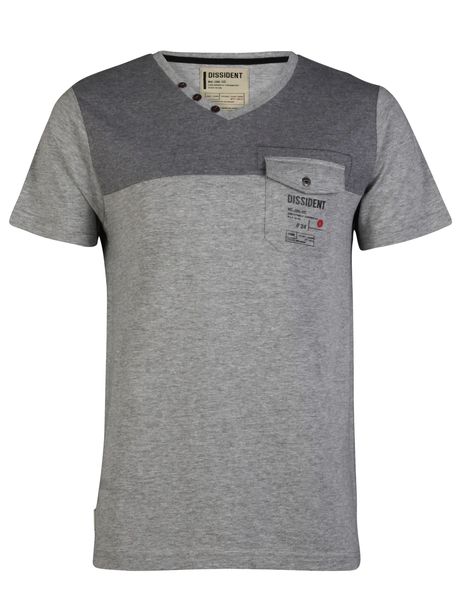 Dissident Westone T-Shirt in Lt Grey Marl
