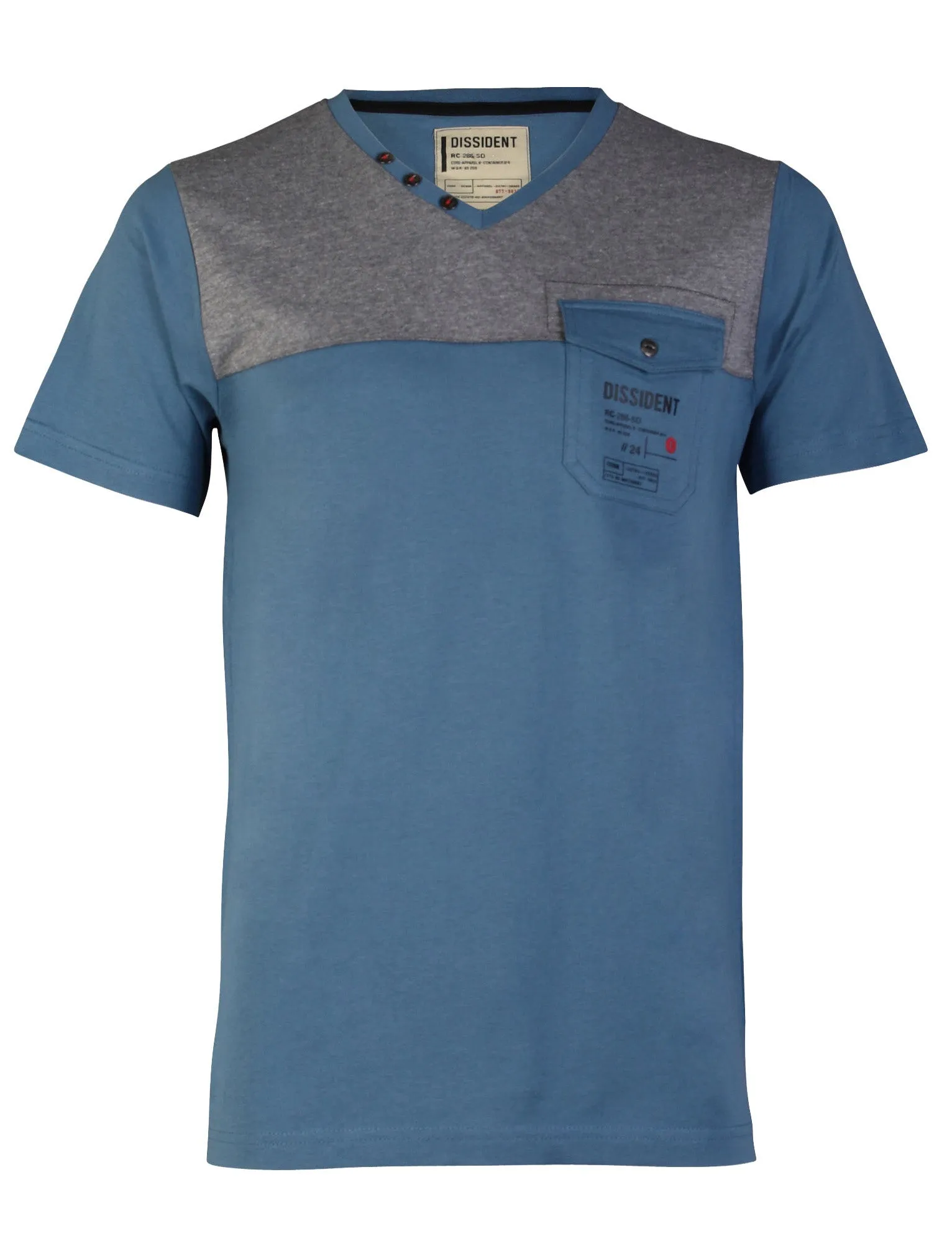 Dissident Westone T-Shirt in Vintage Blue