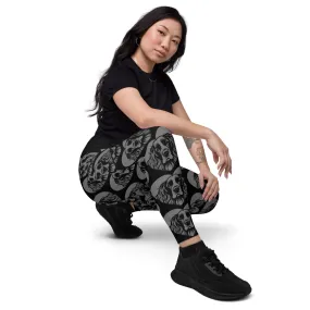 DOG BREED LEGGINGS with pockets - FIELD SPANIEL - HERTTAHOUND - grey