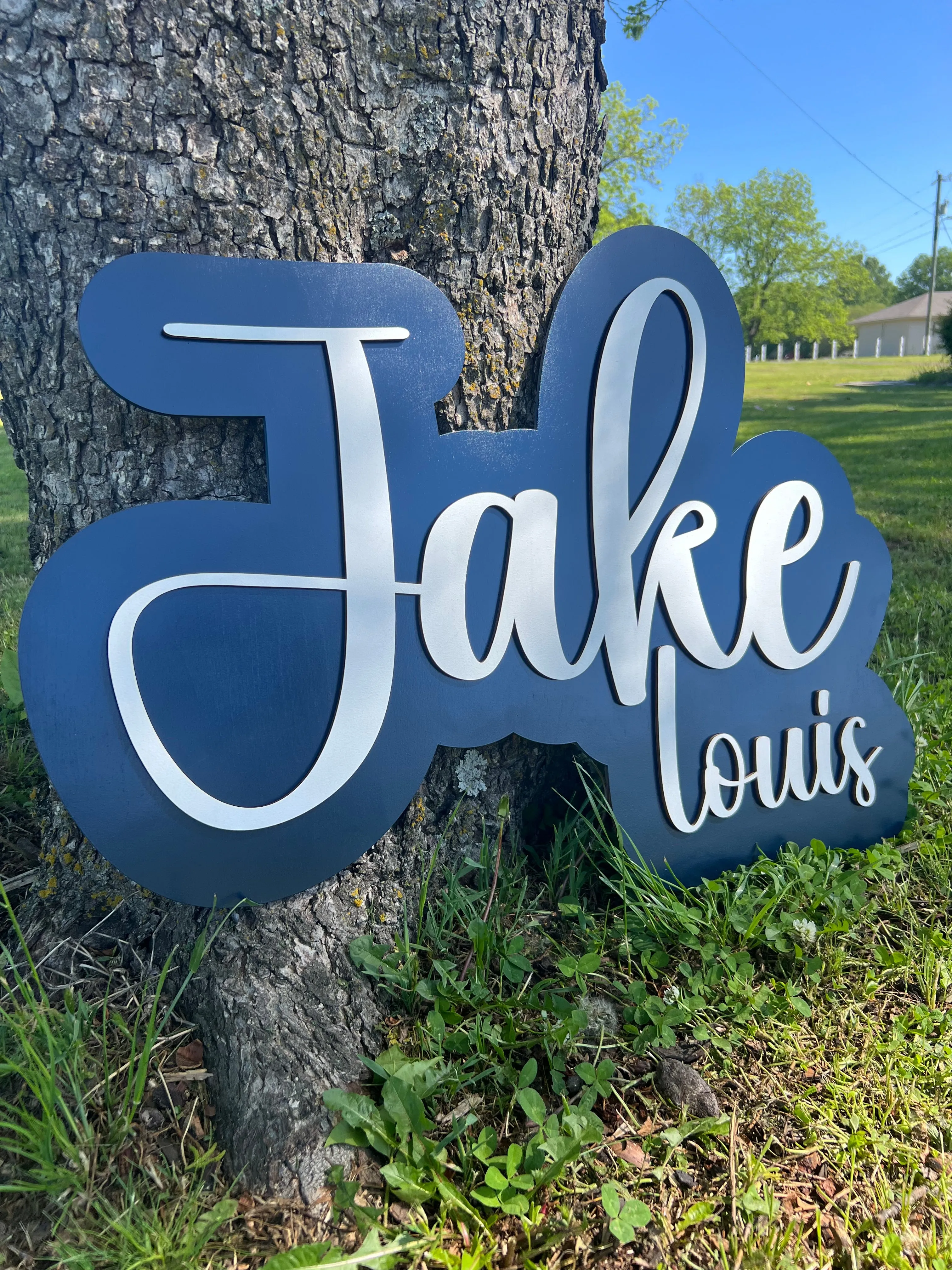 Double Layer Name Sign