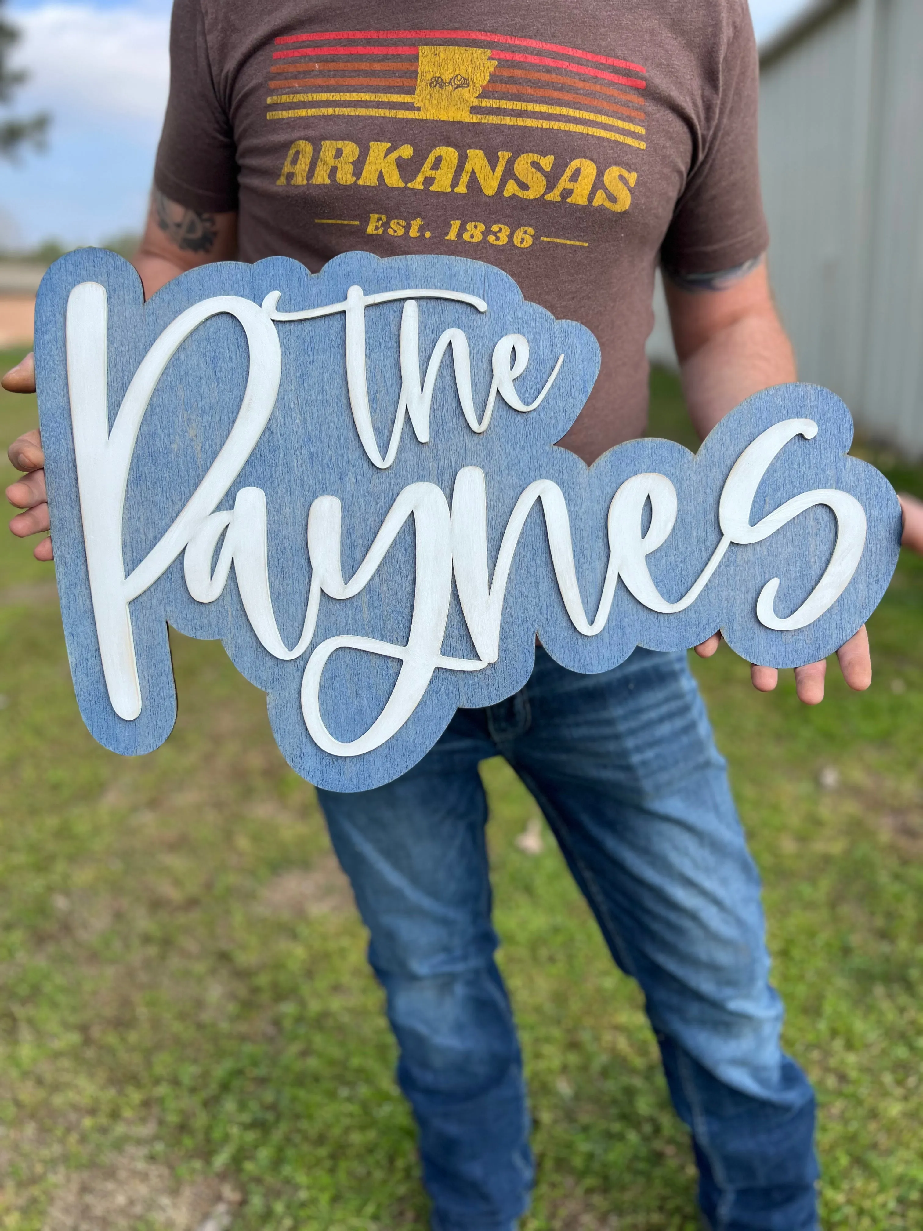 Double Layer Name Sign