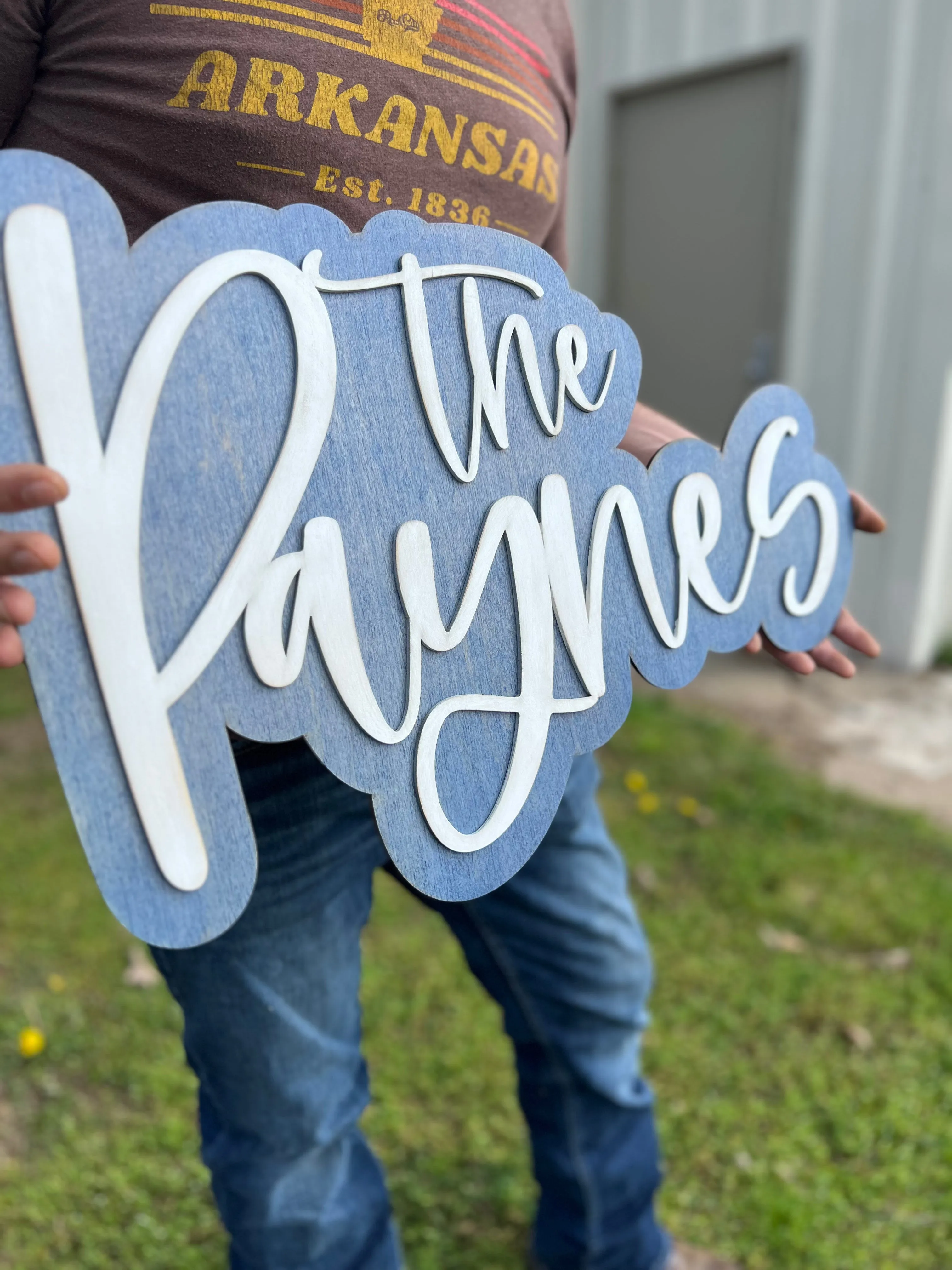 Double Layer Name Sign