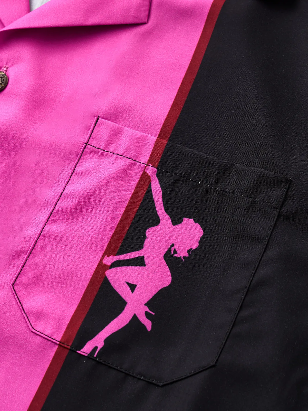 Double Panel Lady of Burlesque Cotton Bowling Shirt
