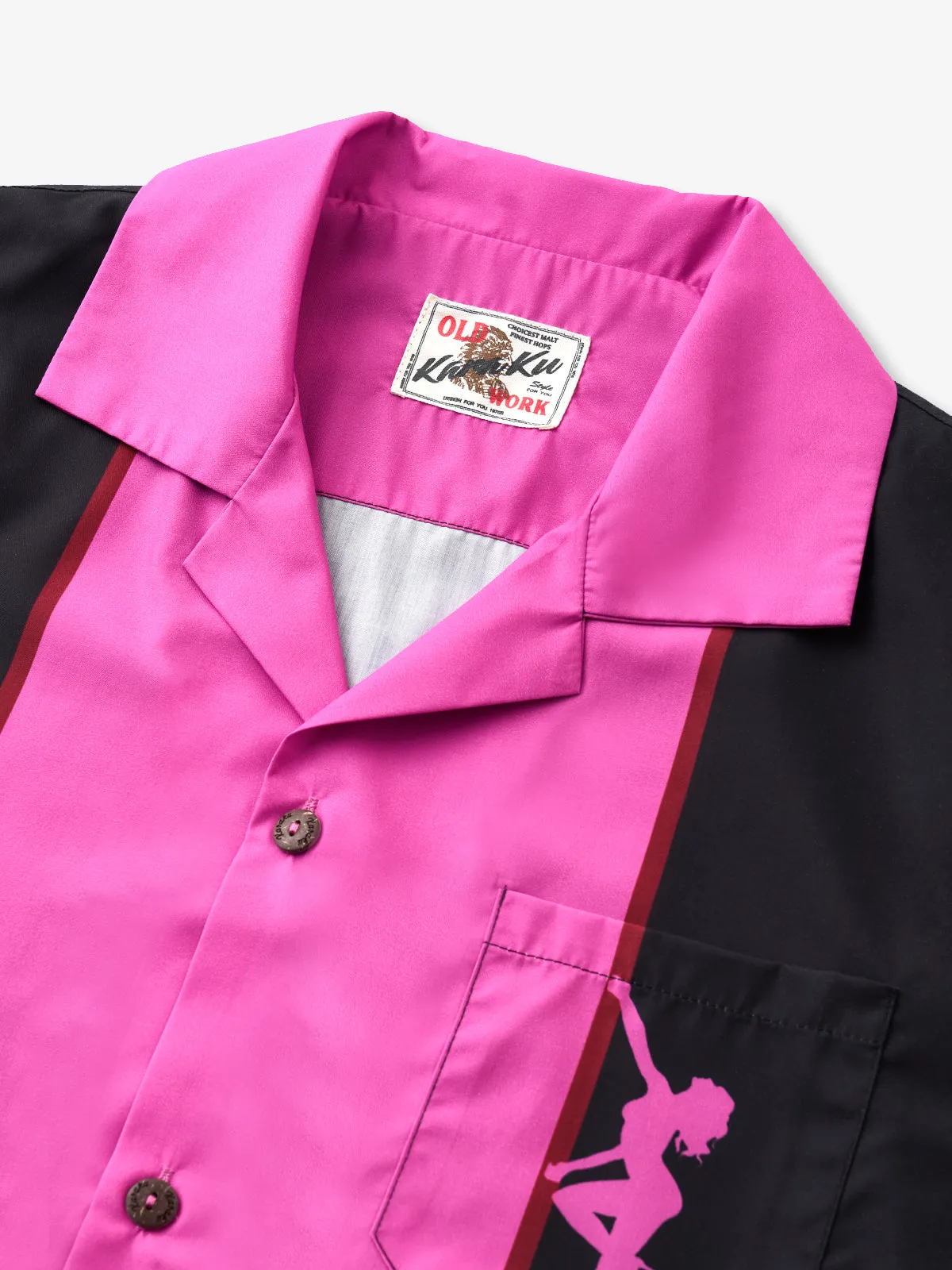 Double Panel Lady of Burlesque Cotton Bowling Shirt