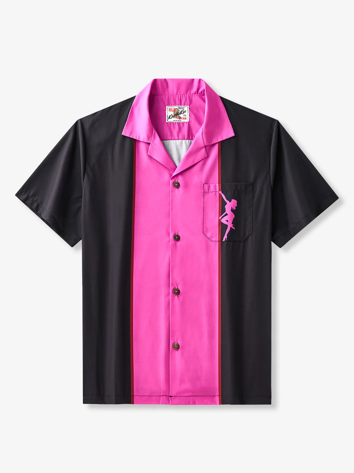 Double Panel Lady of Burlesque Cotton Bowling Shirt