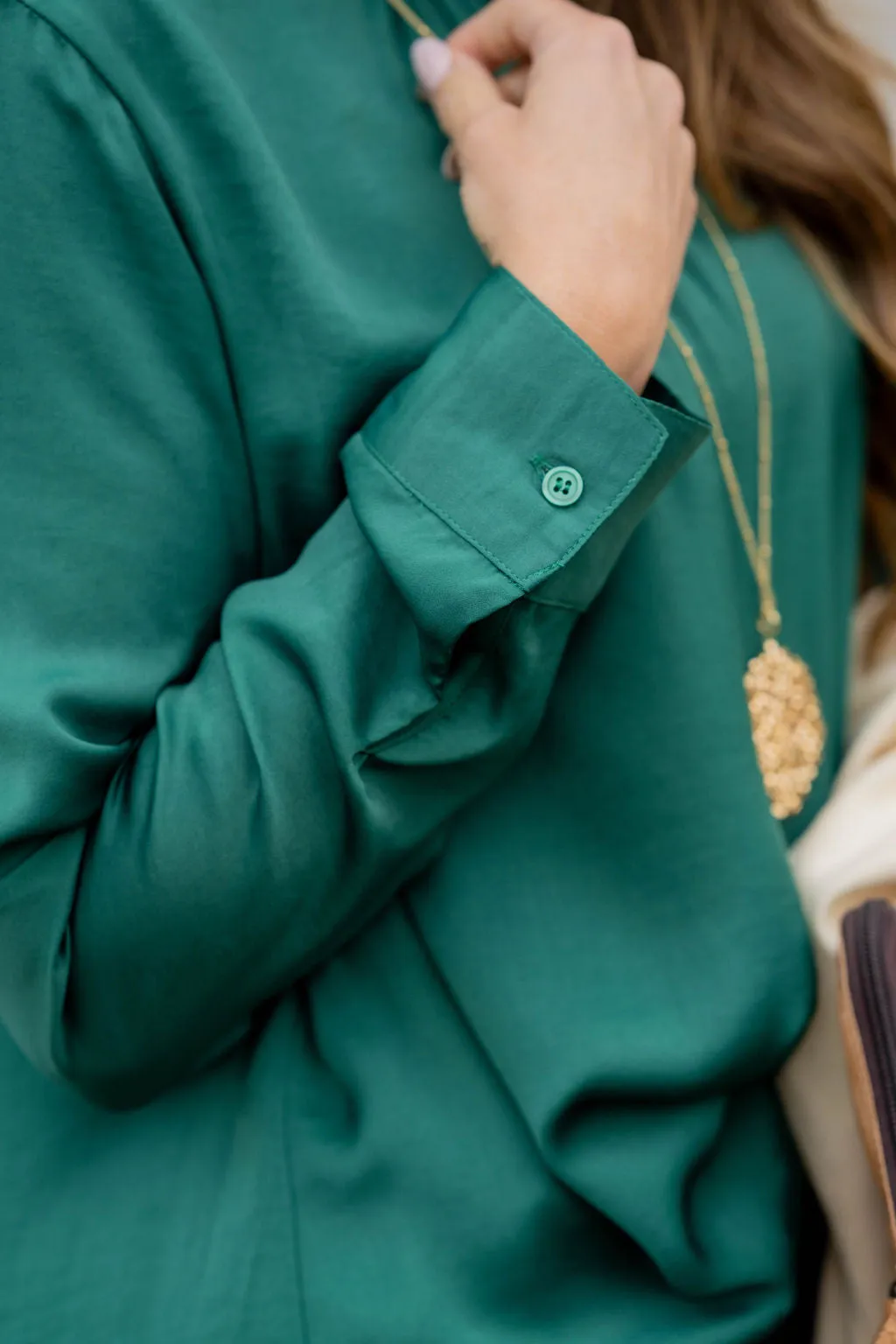 Dressy Cinched Neck Blouse