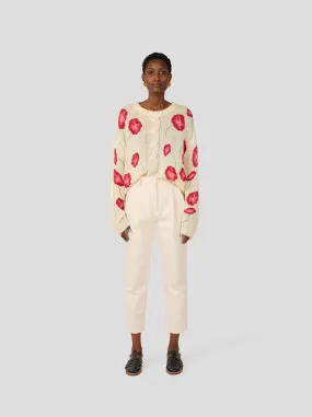 Ellis sweater in white Poppy knit