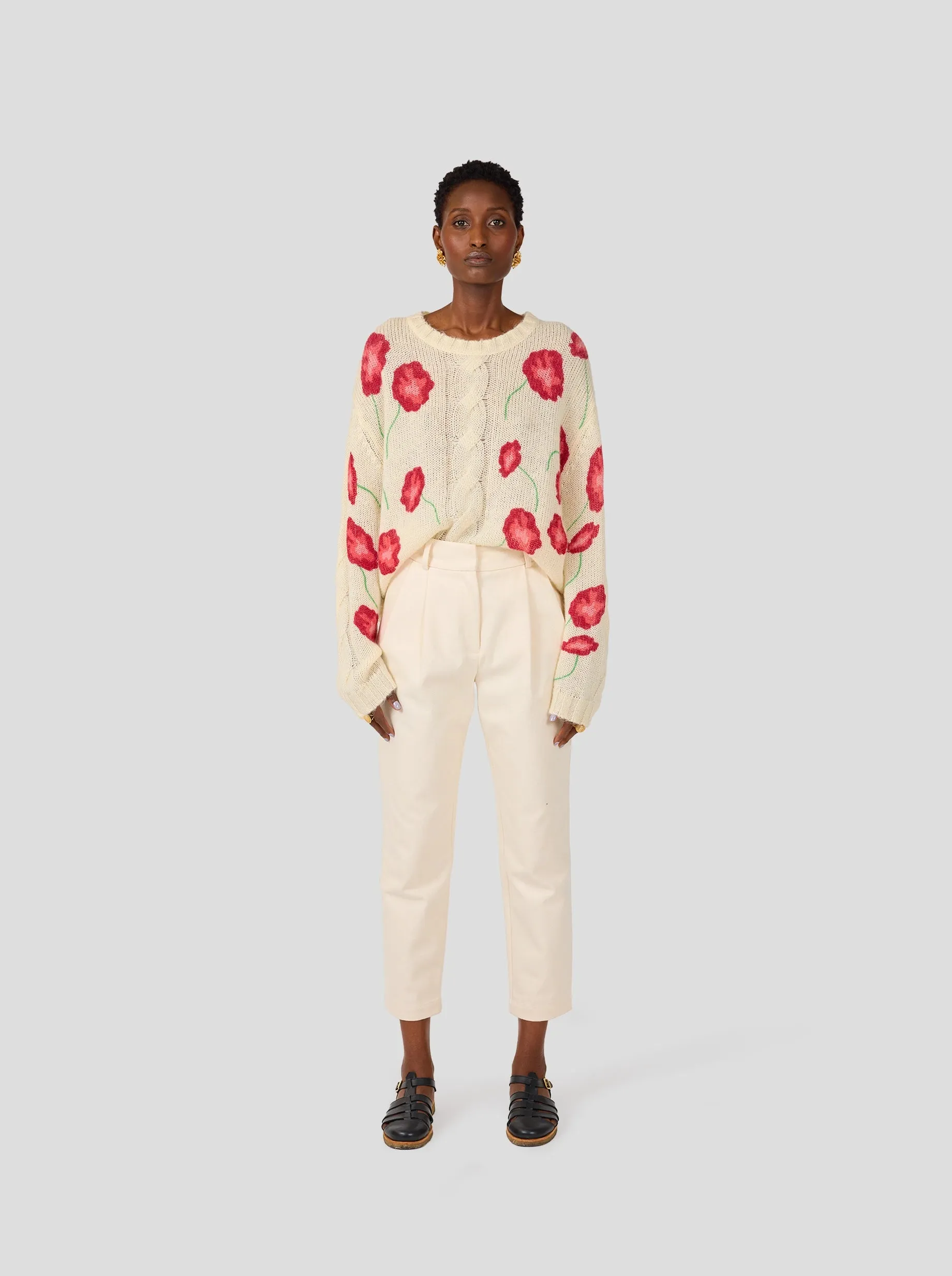Ellis sweater in white Poppy knit