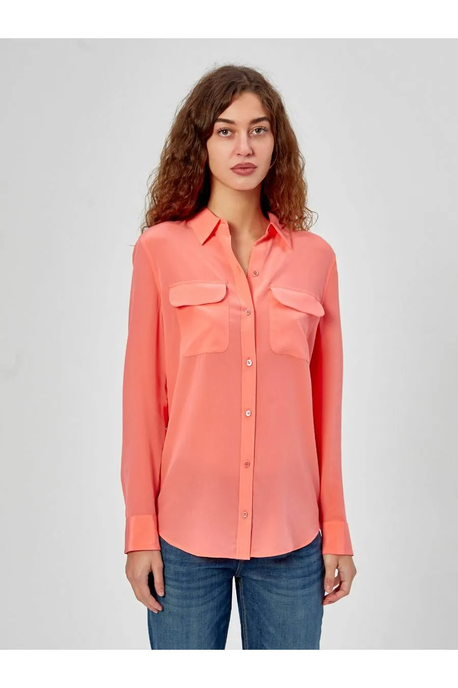 Equipment Slim Signature Shirt - Melon