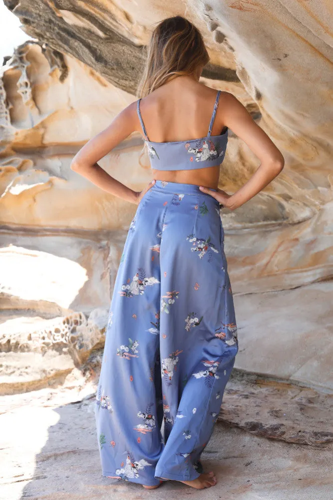 Fade Away Crop Top Blue