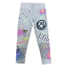 FBZ  Smile Love Air Brush Grey Leggings