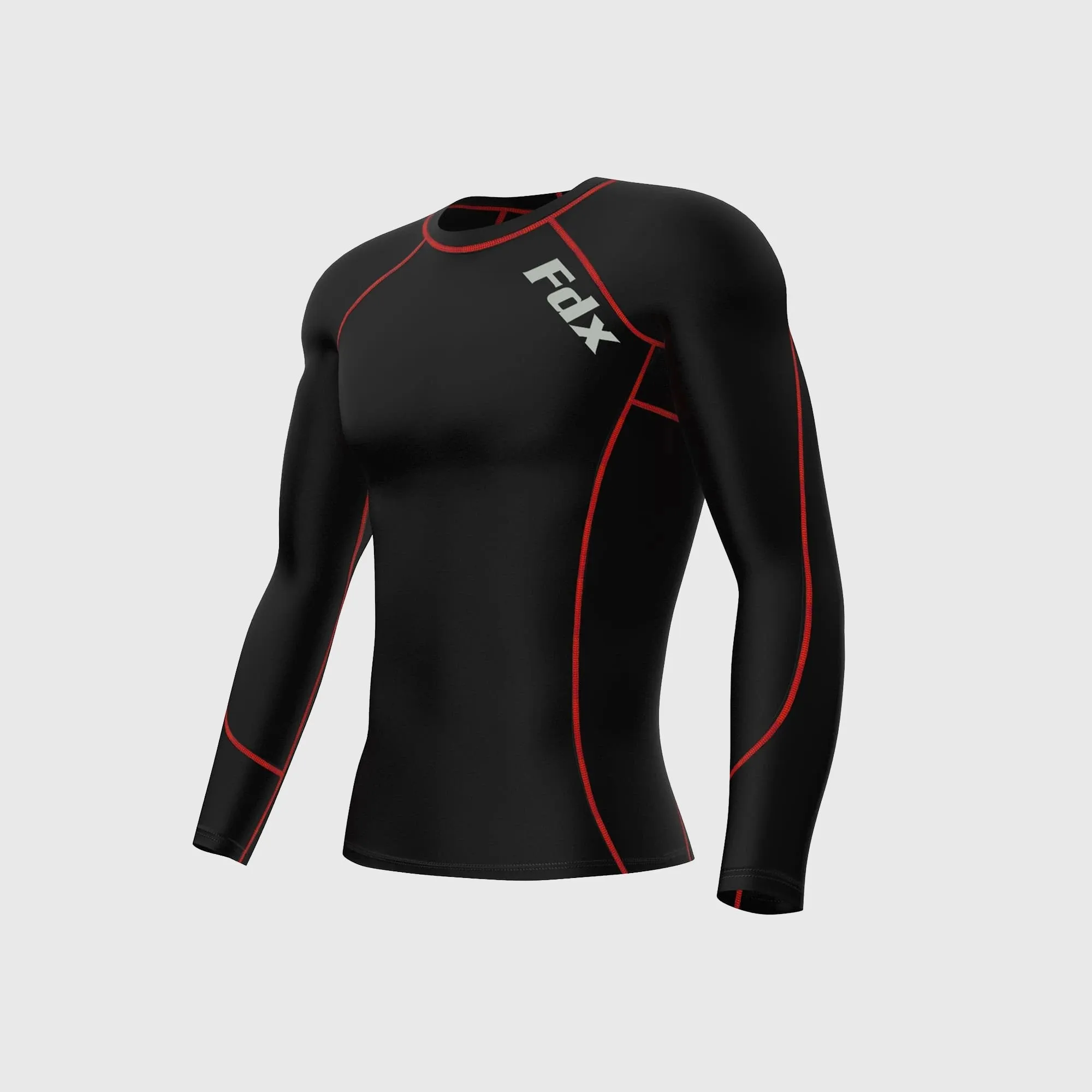 Fdx Thermolinx Red Men's Base Layer Compression Top
