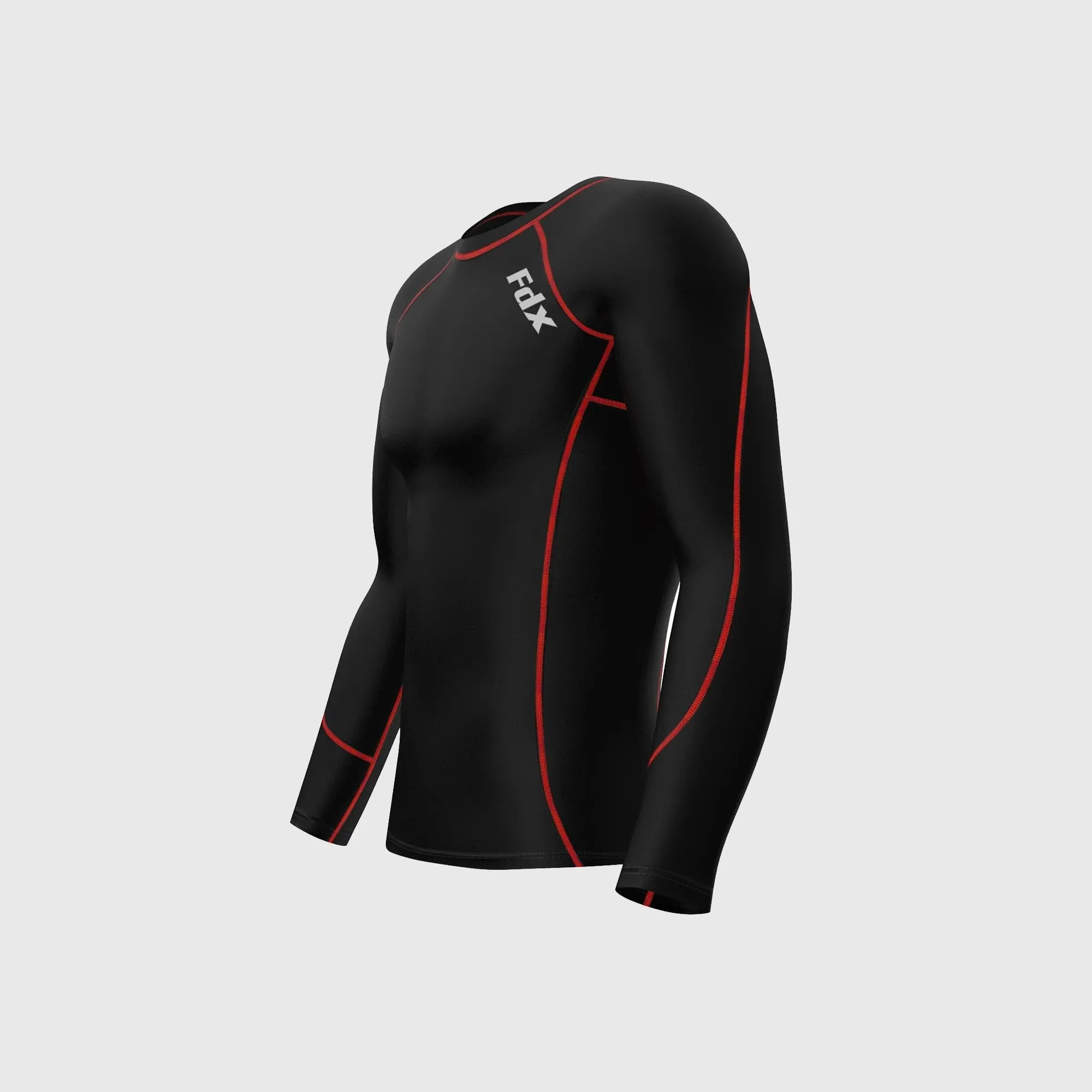 Fdx Thermolinx Red Men's Base Layer Compression Top