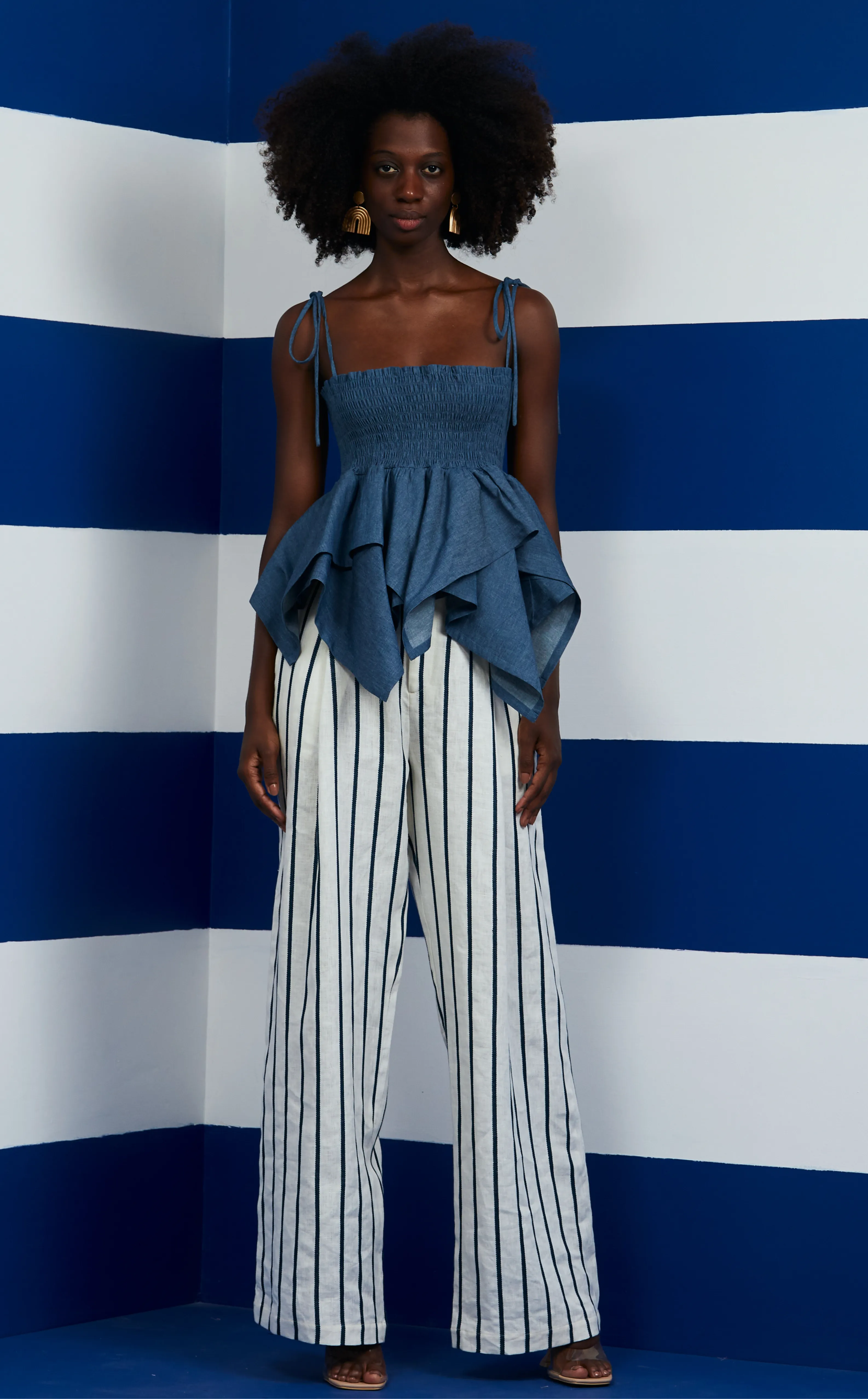 FIJI TOP - DENIM CHAMBRAY