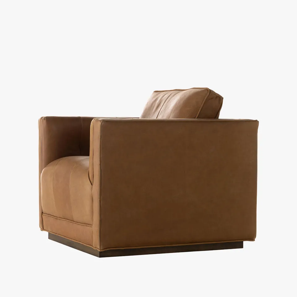 Four Hands Kiera Swivel Chair In Palermo Cognac