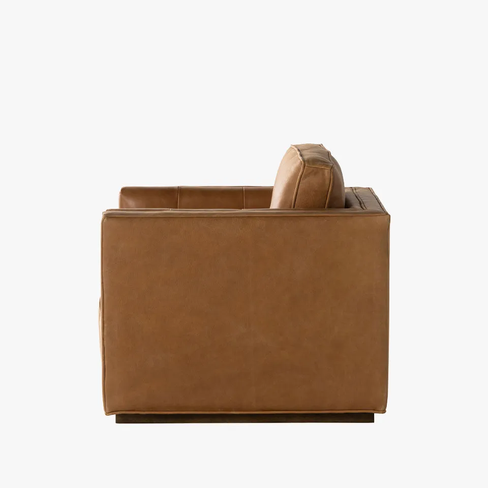 Four Hands Kiera Swivel Chair In Palermo Cognac