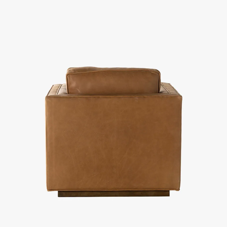 Four Hands Kiera Swivel Chair In Palermo Cognac