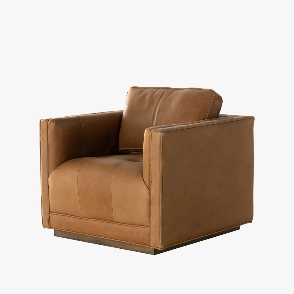 Four Hands Kiera Swivel Chair In Palermo Cognac