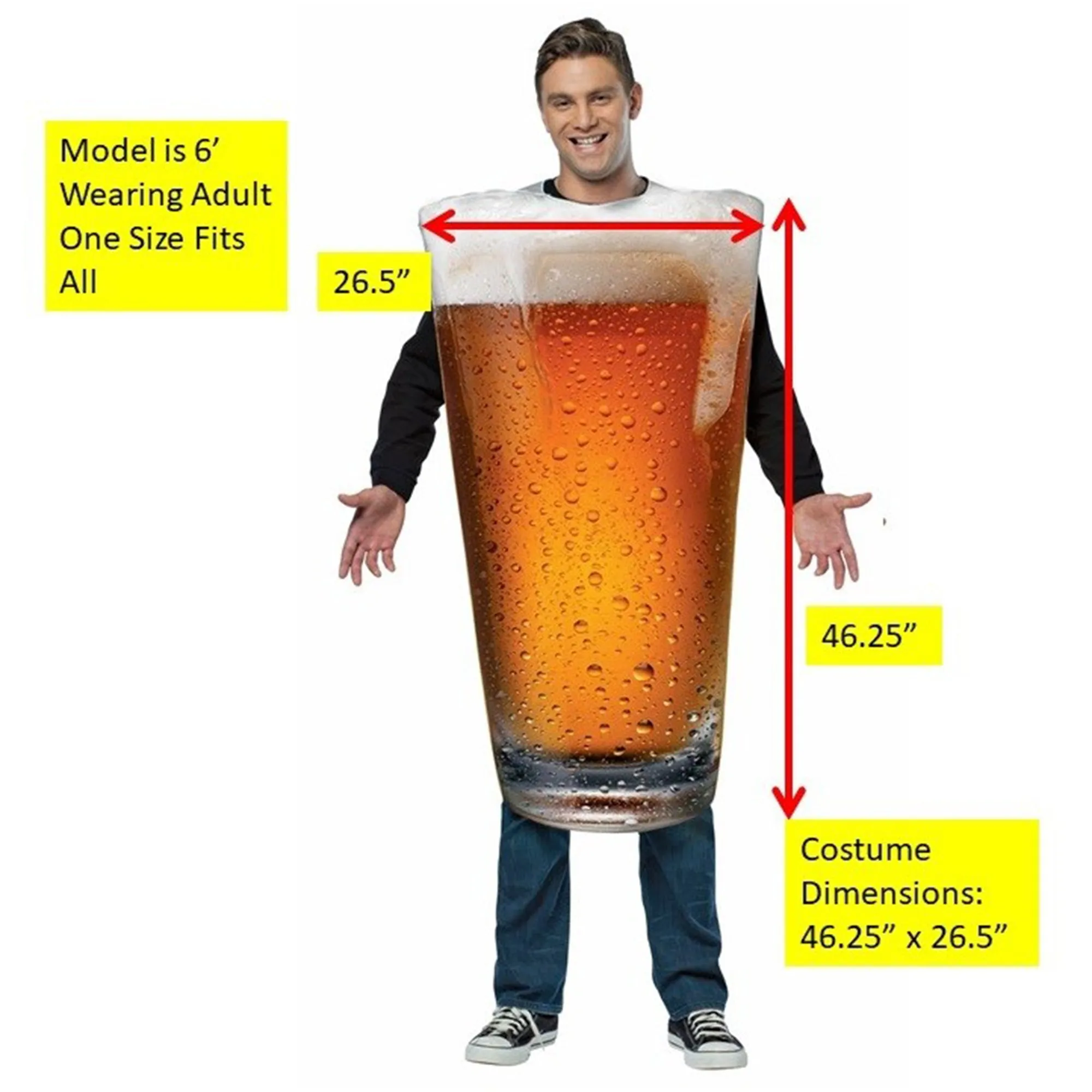 Get Real Beer Pint Costume for Adults