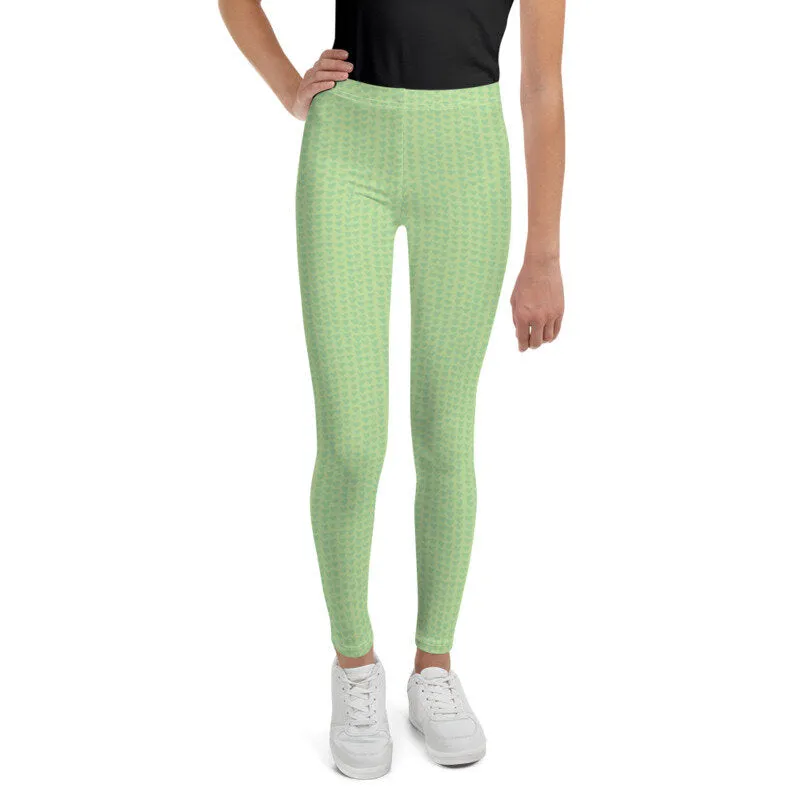 Green Hearts Girls Leggings