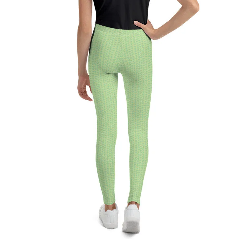 Green Hearts Girls Leggings