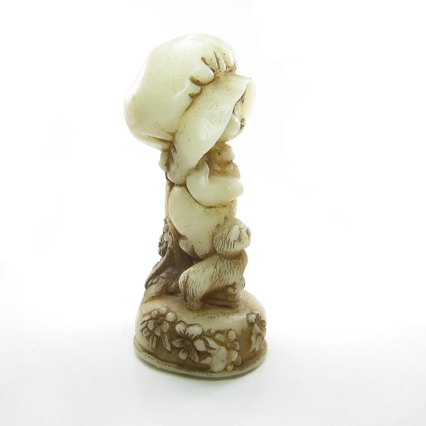 Hallmark Girl with Bonnet Vintage Wax Figural Candle - Strawberry Shortcake or Holly Hobbie Style