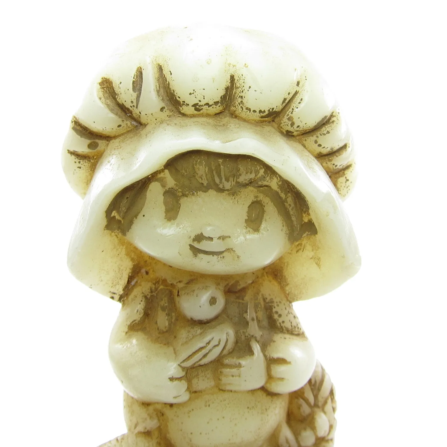 Hallmark Girl with Bonnet Vintage Wax Figural Candle - Strawberry Shortcake or Holly Hobbie Style