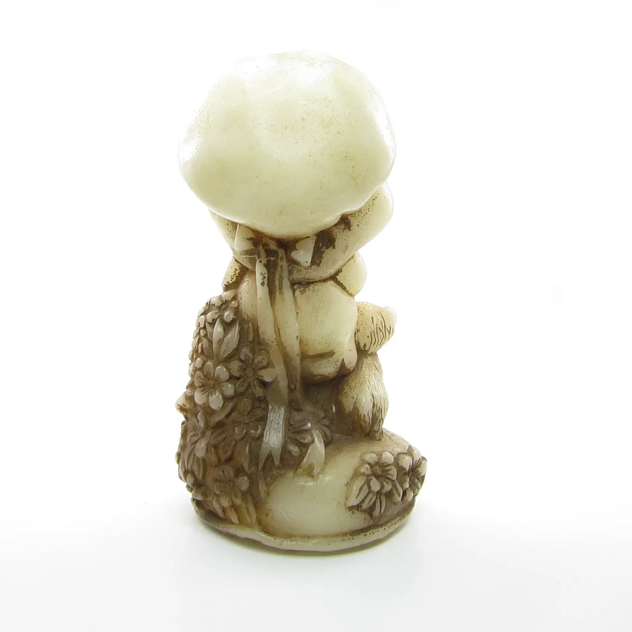 Hallmark Girl with Bonnet Vintage Wax Figural Candle - Strawberry Shortcake or Holly Hobbie Style