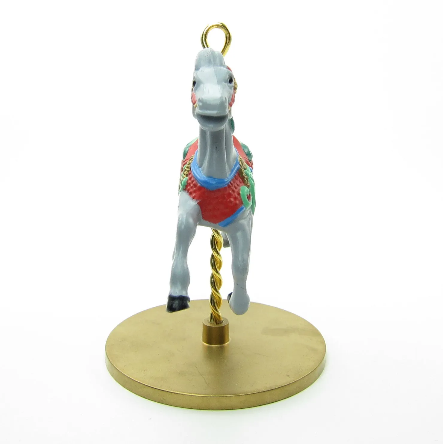 Hallmark Holly Christmas Carousel Horse Vintage 1989 Keepsake Ornament