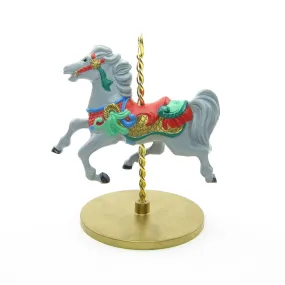 Hallmark Holly Christmas Carousel Horse Vintage 1989 Keepsake Ornament