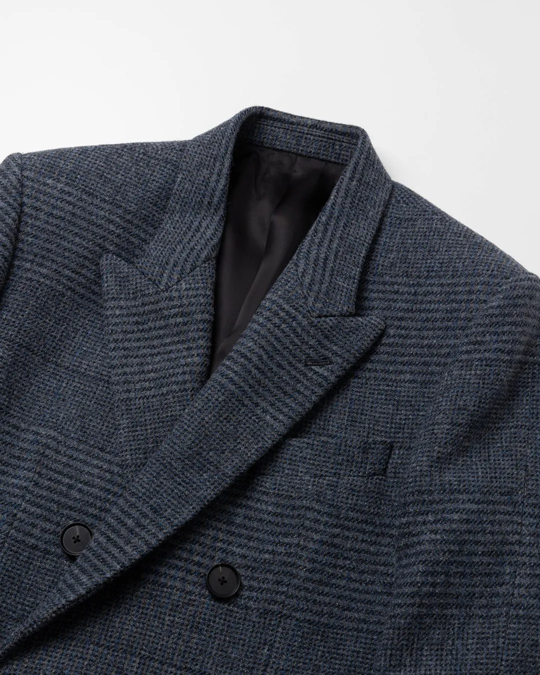 HEAVY WOOL GABARDINE DOUBLE BREASTED JACKET .10【GLEN CHECK】