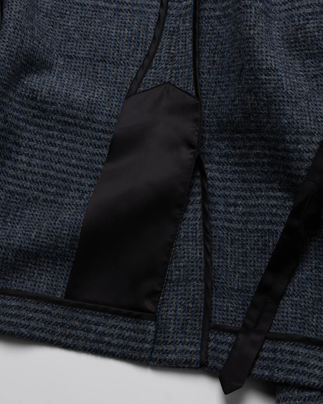 HEAVY WOOL GABARDINE DOUBLE BREASTED JACKET .10【GLEN CHECK】