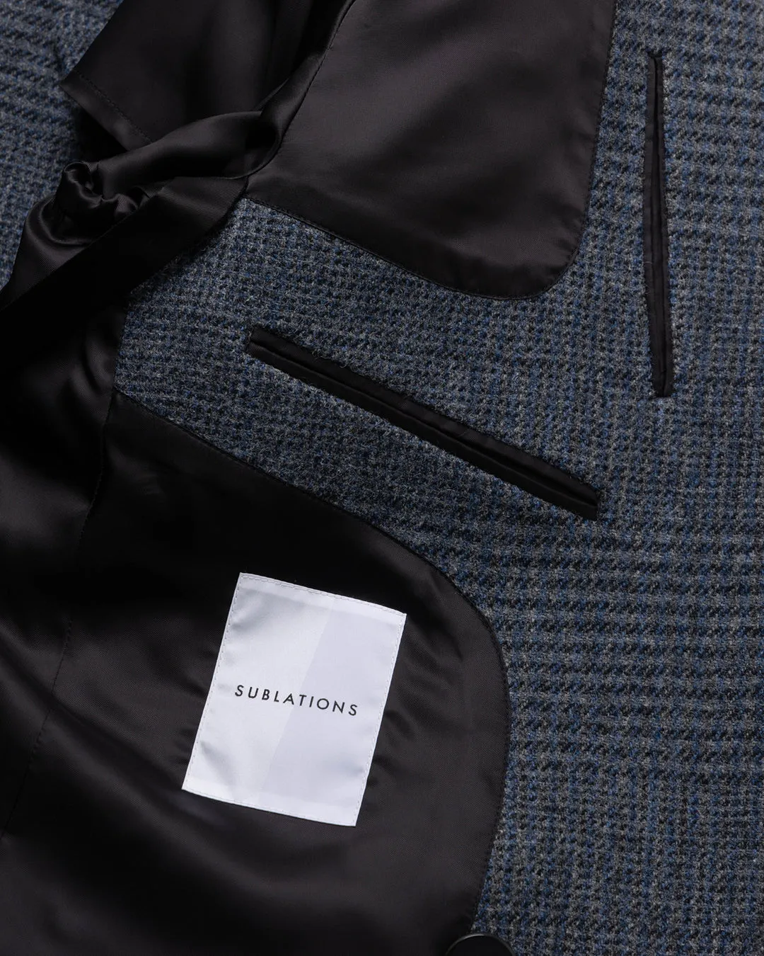 HEAVY WOOL GABARDINE DOUBLE BREASTED JACKET .10【GLEN CHECK】