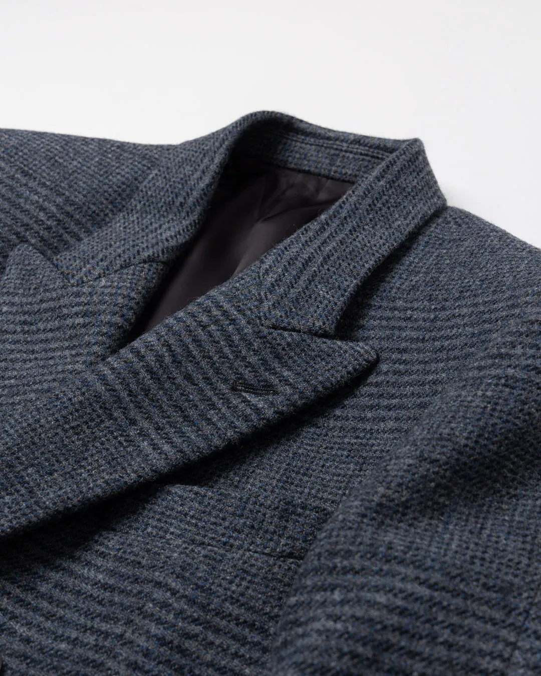 HEAVY WOOL GABARDINE DOUBLE BREASTED JACKET .10【GLEN CHECK】