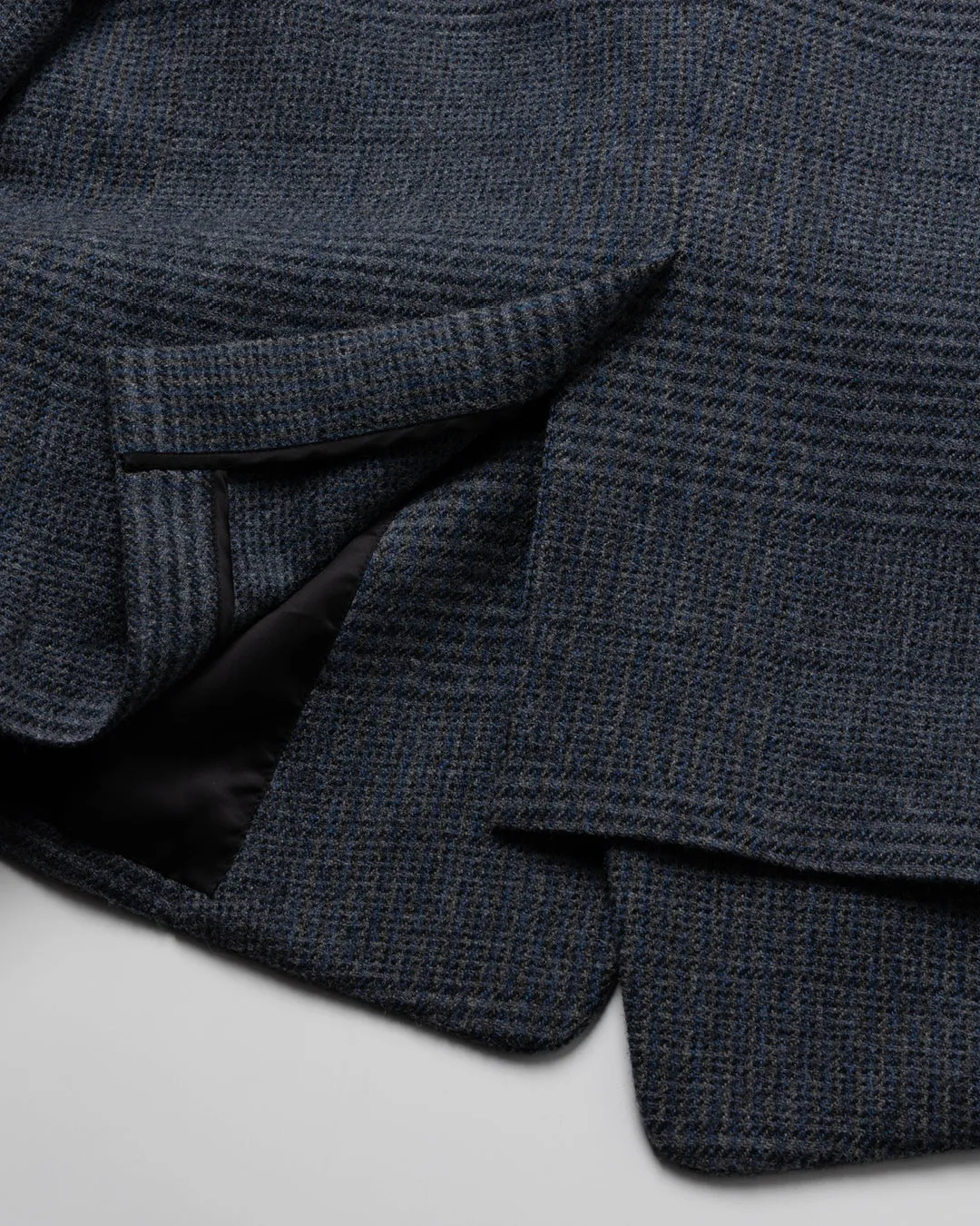 HEAVY WOOL GABARDINE DOUBLE BREASTED JACKET .10【GLEN CHECK】