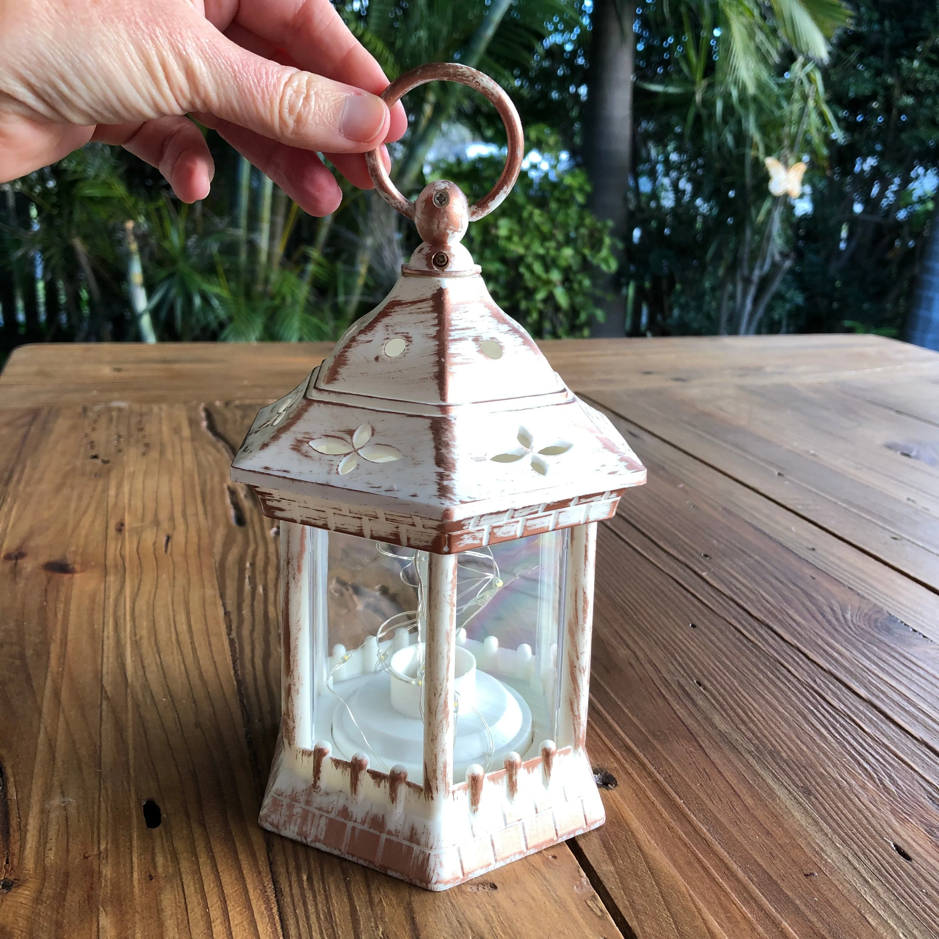 Hexagon Lantern with Fairy Lights